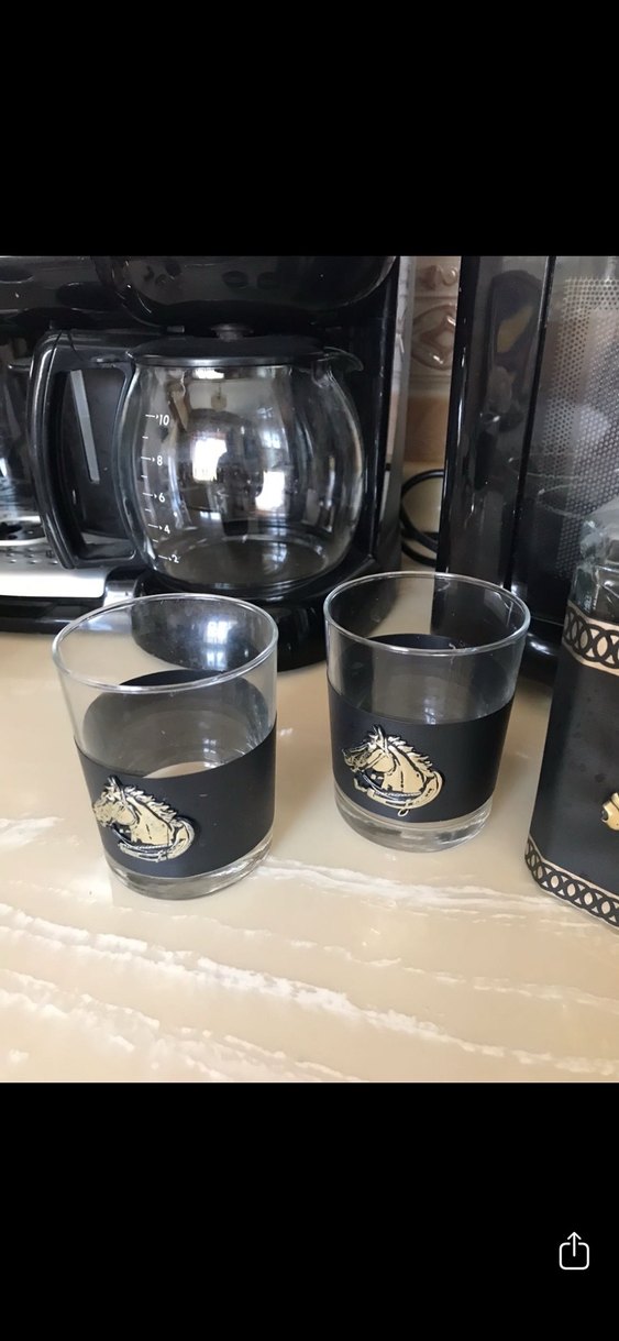 Atlı Siyah Cam Viski Seti - Görsel 4