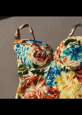 Çiçek Desenli Bohem Kadın Mayo 40 beden - Görsel 3