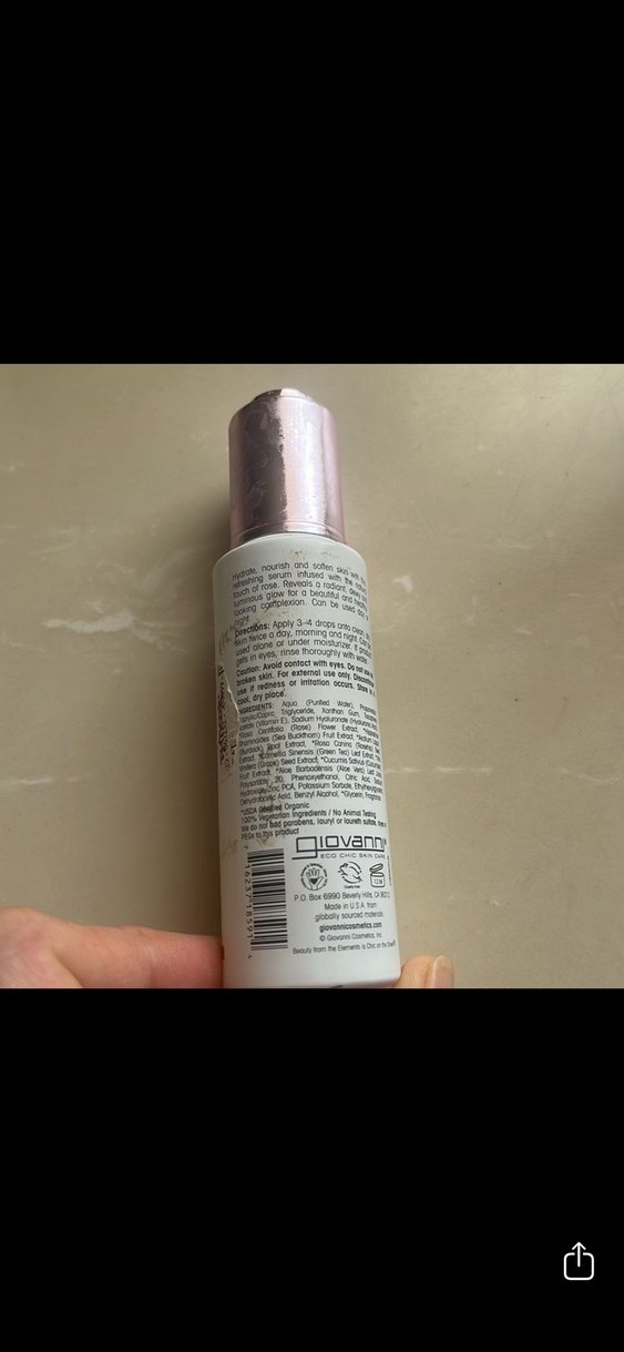 Giovanni Gül Özlü Nemlendirici Yüz Serumu - Görsel 3