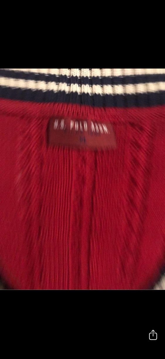 Bordo V Yaka Örgü Kadın Kazak XL beden Us Polo - Görsel 5