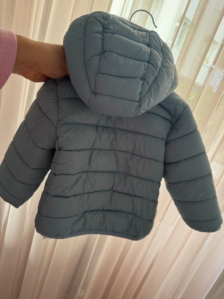 Gri Erkek Çocuk Fermuarlı Mont - Görsel 3