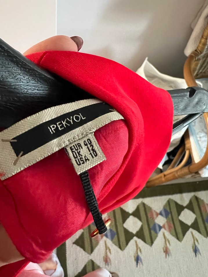 Parlak Kırmızı Uzun Abiye Elbise - Görsel 4