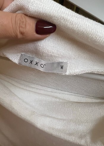 oxxo Drapeli Beyaz Kadın triko