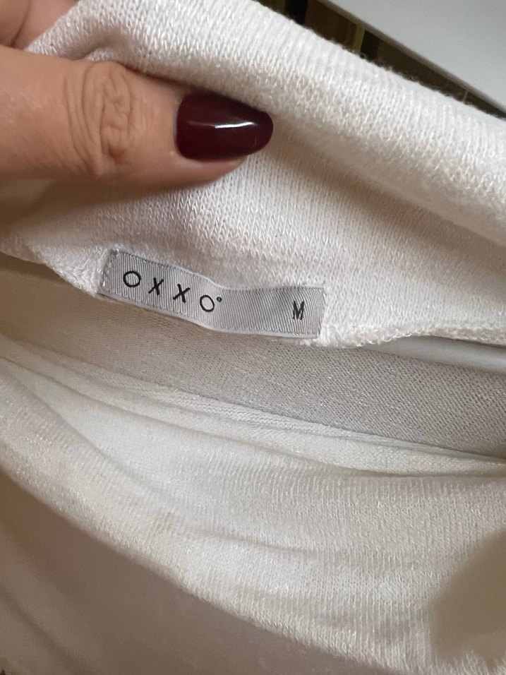 Drapeli Beyaz Kadın triko - Görsel 2