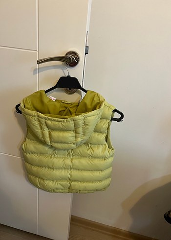 Sarı Kısa Kadın Şişme Yelek - Görsel 5