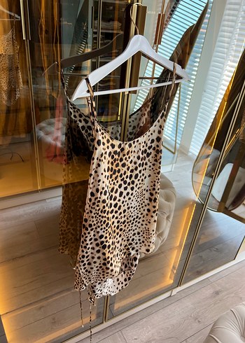 Zara Zara Leopar Desenli Drapeli bluz