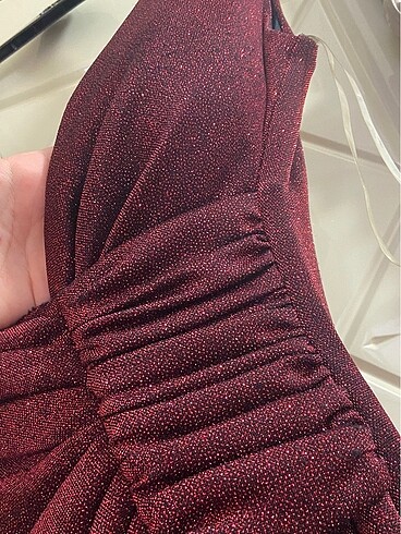 Bordo kırmızı abiye elbise mezuniyet