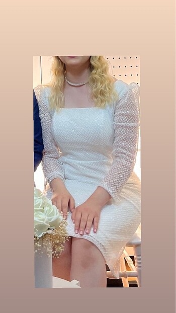 Diğer İsteme elbisesi midi