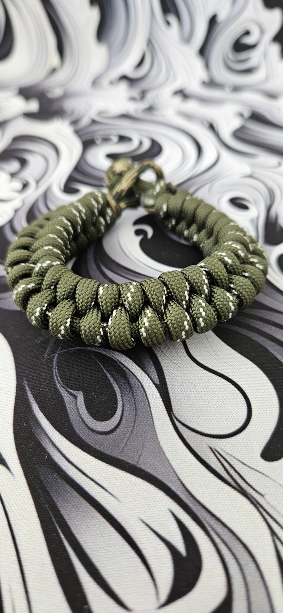 Haki Renkli Erkek Paracord Bileklik - Görsel 2