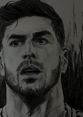 marco asensio Portresi Karakalem Çalışma - Görsel 2