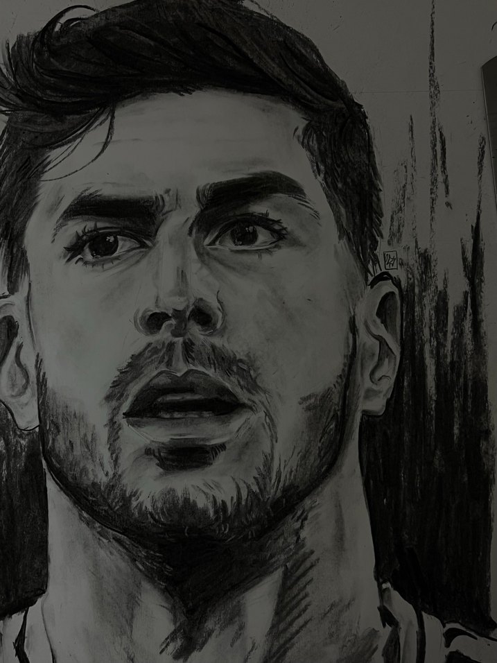 marco asensio Portresi Karakalem Çalışma - Görsel 2