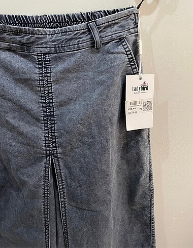 27 Beden Kadın etek görünümlü kot pantolon
