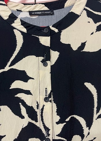 Siyah Beyaz Desenli Uzun Bohem Elbise - Görsel 2