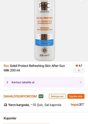 RoC Güneş Koruyucu Sprey ve Onarıcı Süt 200 ml 2li - Görsel 2