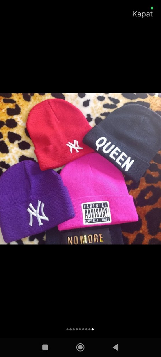 Renkli Örgü Kadın Bere - Görsel 3