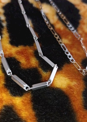 316L ÇELİK 2'Lİ UNİSEX ZİNCİR KOLYE - Görsel 5