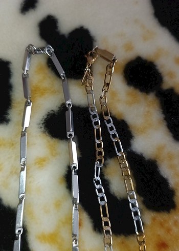 316L ÇELİK 2'Lİ UNİSEX ZİNCİR KOLYE - Görsel 4