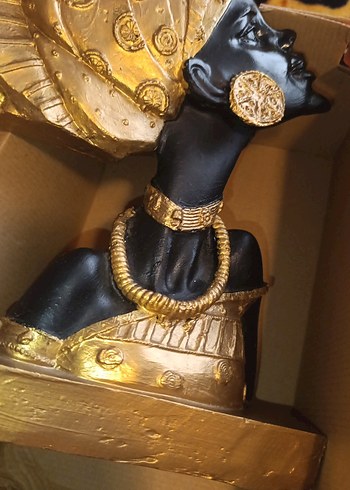 Altın Kaplama Parlak Kadın Figürü - Görsel 14