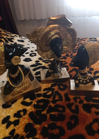 Altın Kaplama Parlak Kadın Figürü - Görsel 5