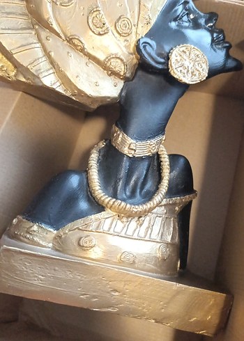 Altın Kaplama Parlak Kadın Figürü - Görsel 11