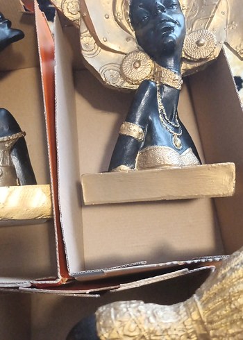 Altın Kaplama Parlak Kadın Figürü - Görsel 6