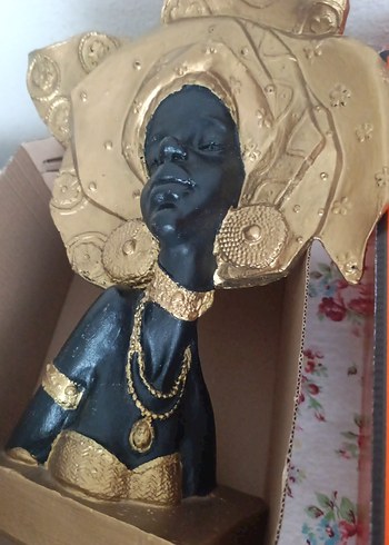 Altın Kaplama Parlak Kadın Figürü - Görsel 17