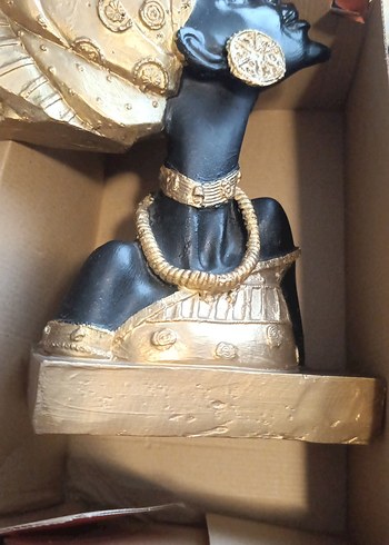 Altın Kaplama Parlak Kadın Figürü - Görsel 7