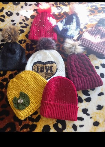 Kahverengi Taşlı Örgü Kadın Bere - Görsel 2