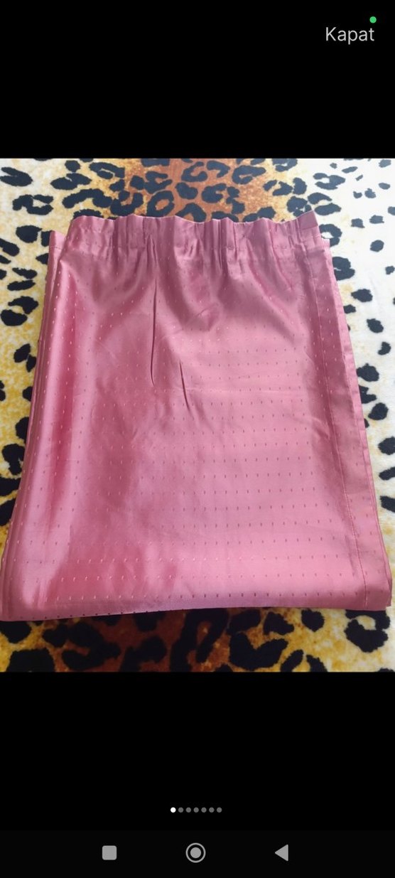 VİNTAGE SATEN PERDELER - Görsel 2