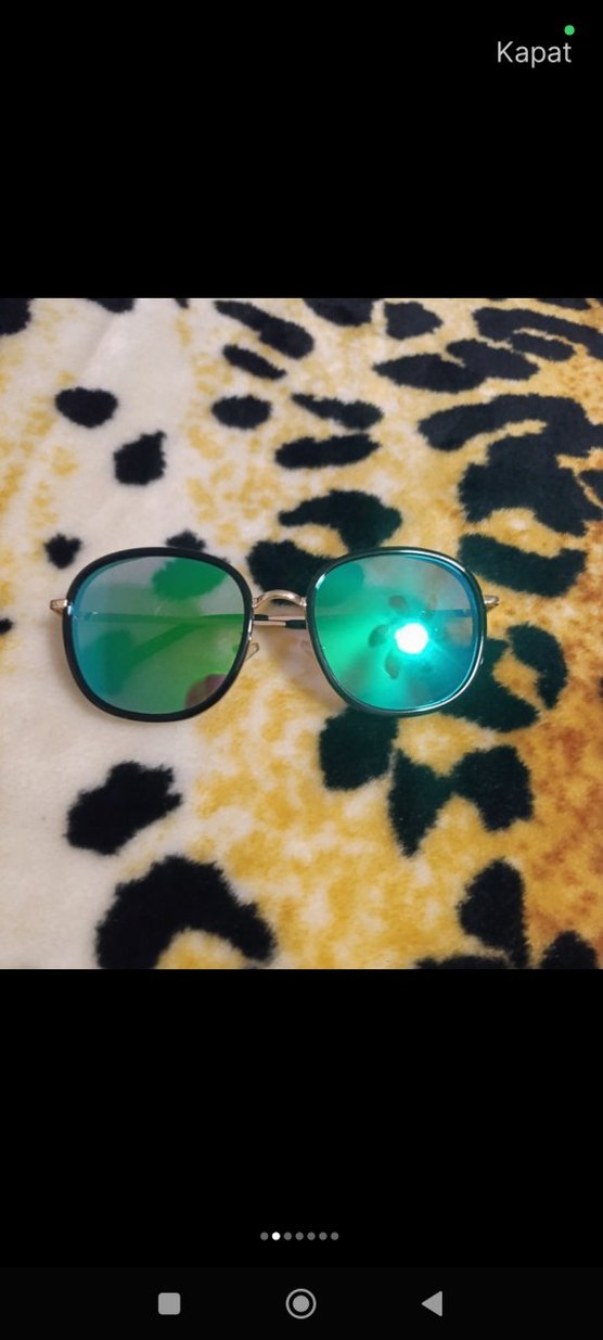 Renkli Rock Punk Kadın Gözlüğü Fermuarlı Kılıfla - Görsel 2