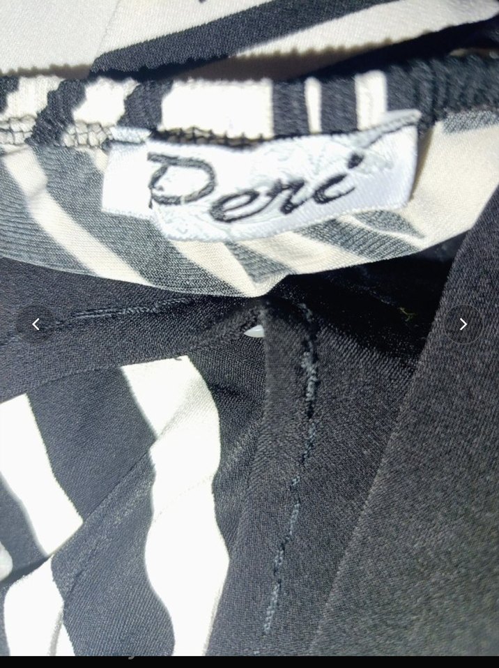 Siyah Zebra Desenli Mini Elbise bluz - Görsel 4