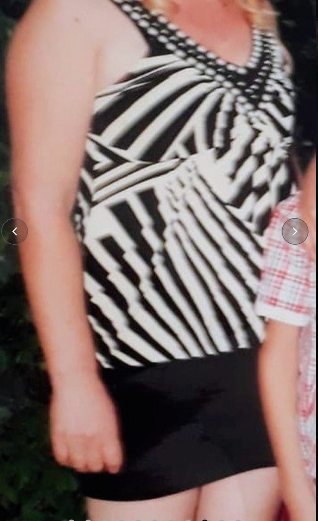 Siyah Zebra Desenli Mini Elbise bluz - Görsel 3