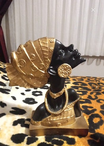 Altın Renkli Afrika Figürleri Seti - Görsel 3