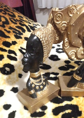 Altın Renkli Afrika Figürleri Seti - Görsel 5