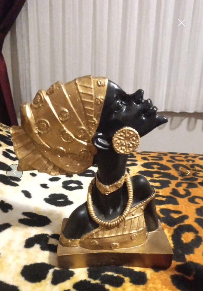 Altın Renkli Afrika Figürleri Seti - Görsel 3