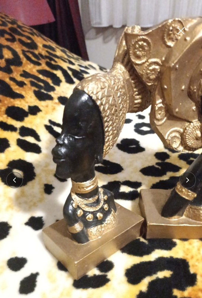 Altın Renkli Afrika Figürleri Seti - Görsel 5