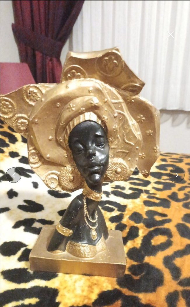 Altın Renkli Afrika Figürleri Seti - Görsel 4