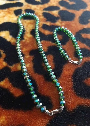 GERÇEK MARDİN TAŞI VE KRİSTAL TAŞ KOLYE BİLEKLİK - Görsel 3