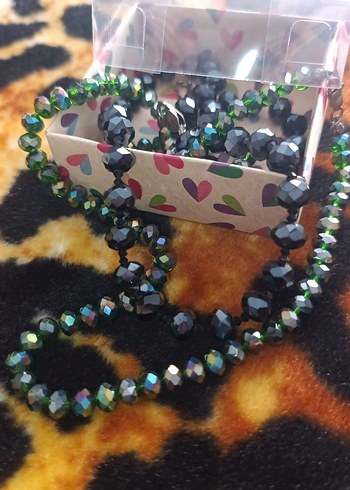 GERÇEK MARDİN TAŞI VE KRİSTAL TAŞ KOLYE BİLEKLİK - Görsel 2