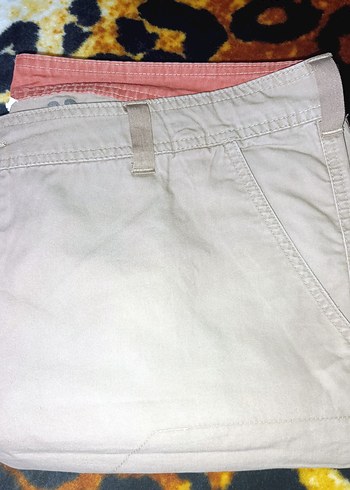 Erkek Bej Kemerli Rahat Kesim Şort - Görsel 15