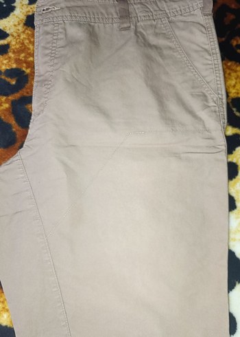 Erkek Bej Kemerli Rahat Kesim Şort - Görsel 13