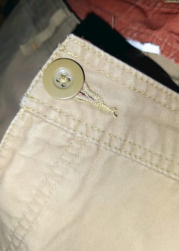 Erkek Bej Kemerli Rahat Kesim Şort - Görsel 3