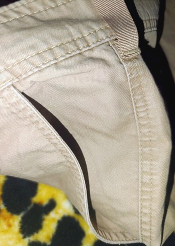 Erkek Bej Kemerli Rahat Kesim Şort - Görsel 6