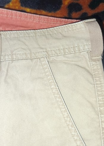 Erkek Bej Kemerli Rahat Kesim Şort - Görsel 14