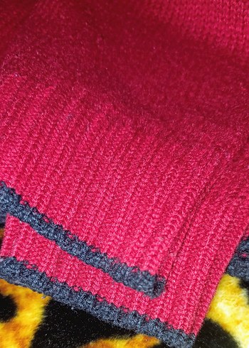 Kırmızı Yarım Fermuarlı Erkek Triko Kazak - Görsel 11