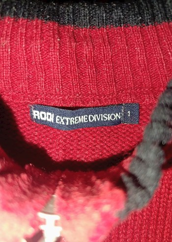 Kırmızı Yarım Fermuarlı Erkek Triko Kazak - Görsel 2