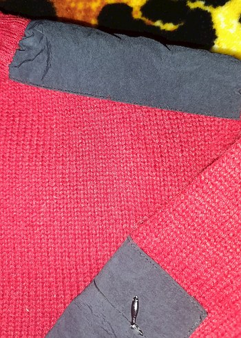 Kırmızı Yarım Fermuarlı Erkek Triko Kazak - Görsel 7