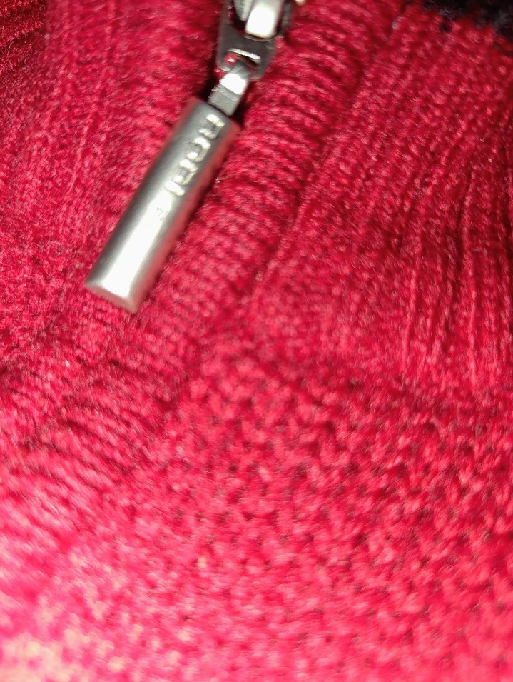 Kırmızı Yarım Fermuarlı Erkek Triko Kazak - Görsel 4