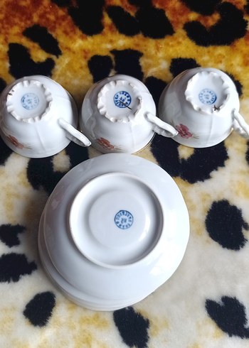 Beyaz Porselen Çay Fincanı ve Tabağı Seti - Görsel 7