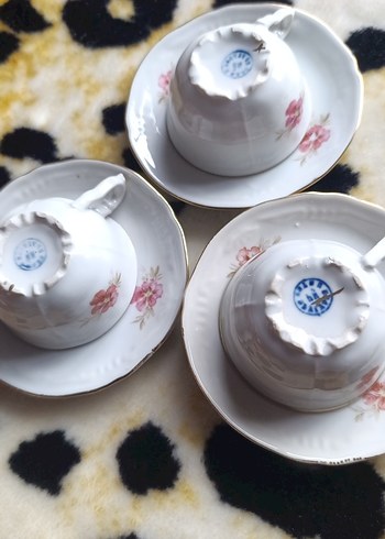 Beyaz Porselen Çay Fincanı ve Tabağı Seti - Görsel 3